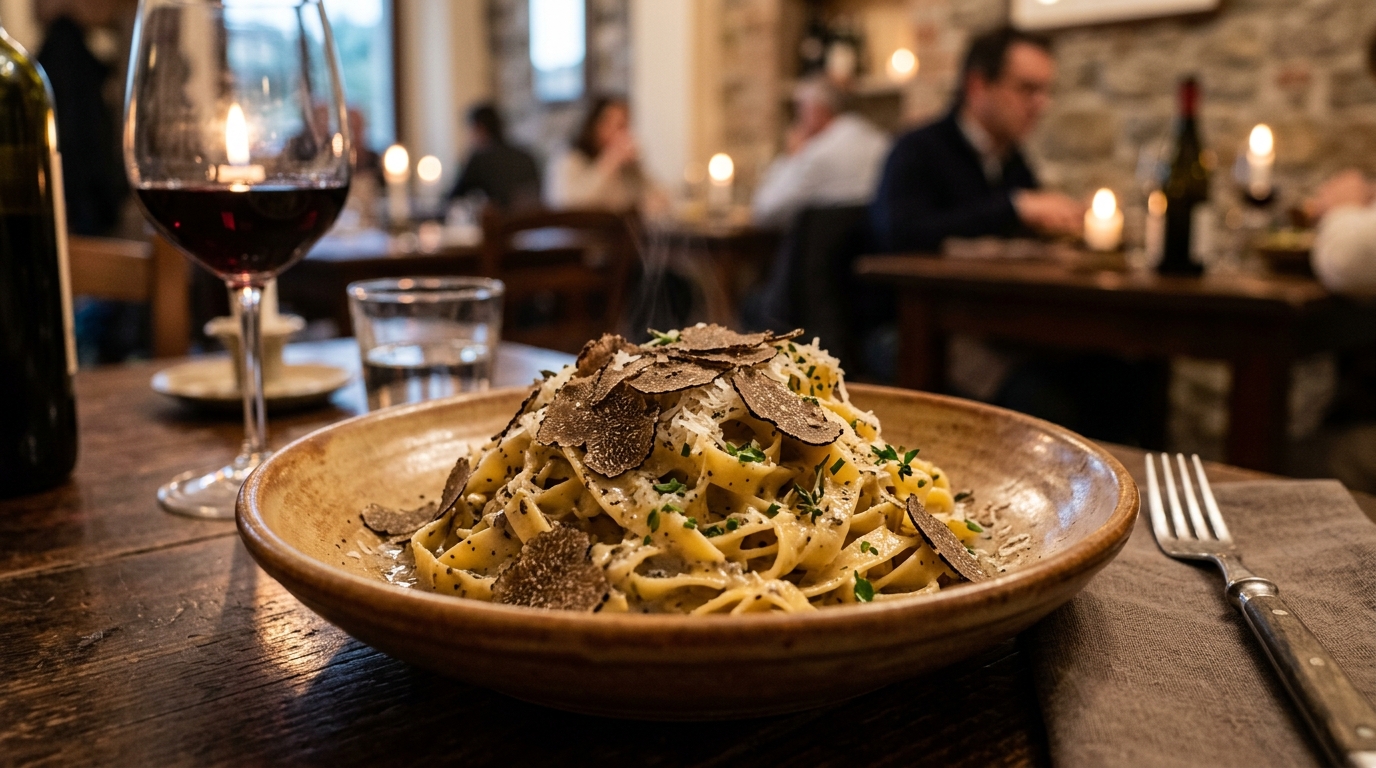 Handmade Black Truffle Tagliatelle