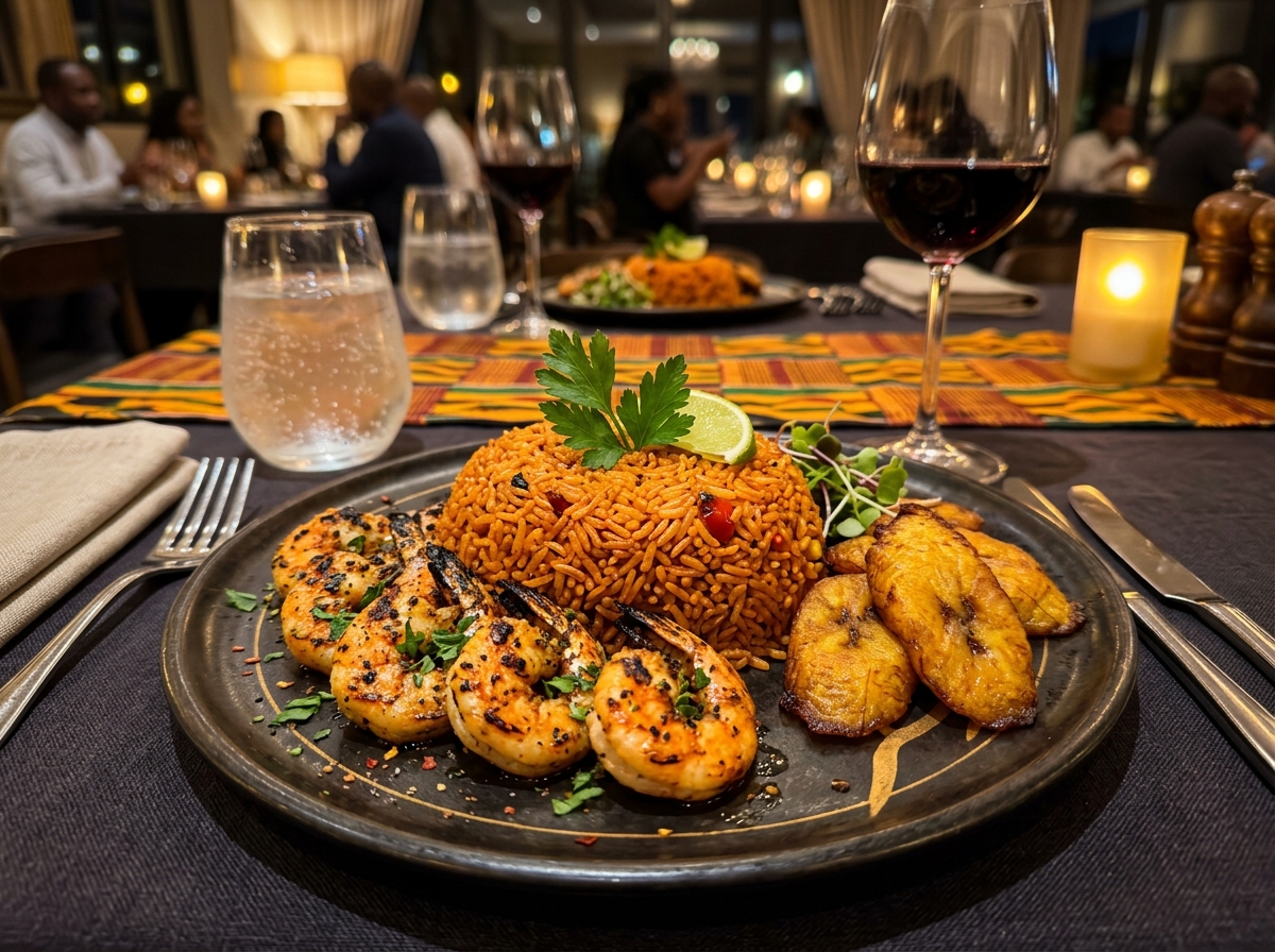 Smoky Firewood Jollof & Jumbo Tiger Prawns